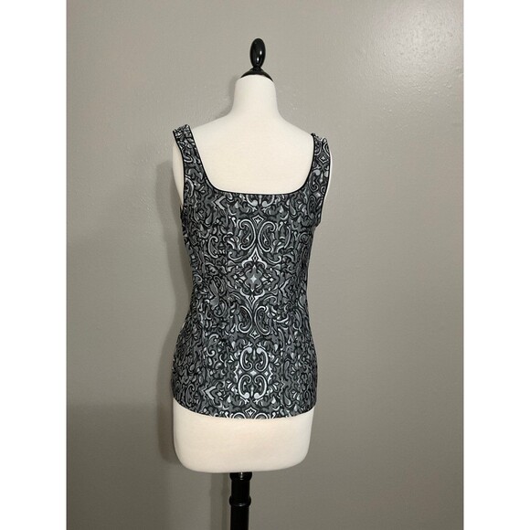 Women's Size Medium White House Black Market Top - Black & Sliver - Picture 2 of 6